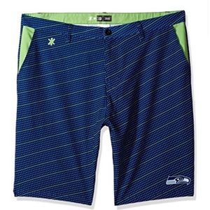 NFL Team Apparel Seattle Seahawks Polka Dot Blue Shorts Size 40